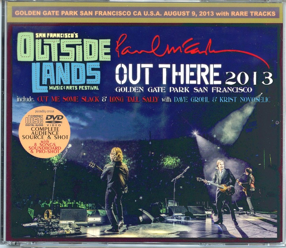 PAUL McCartney – Outside Lands Festival 2013 ( 3CD+1DVD ) ( Golden Gate Park San Francisco, CA USA, August 9, 2013 )( Piccadilly Circus ) front cover PAUL McCartney - Outside Lands Festival 2013 ( 3CD+1DVD ) ( Golden Gate Park San Francisco, CA USA, August 9, 2013 )( Piccadilly Circus ) front cover