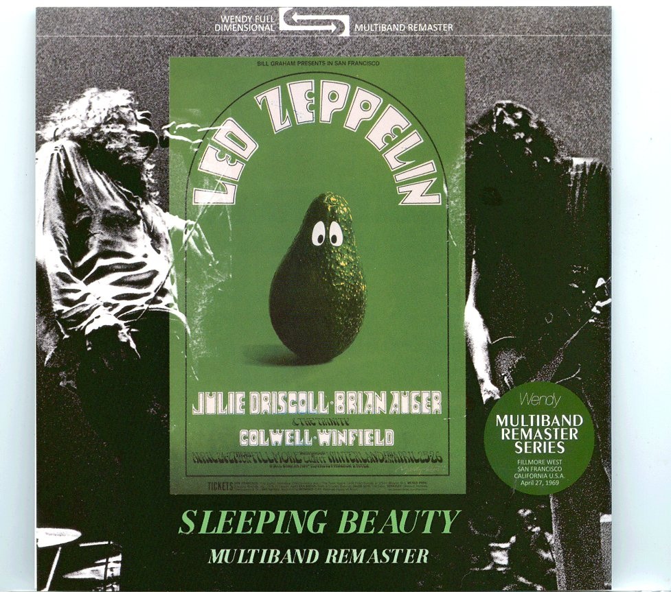 LED ZEPPELIN – Sleeping Beauty ( Multiband Remaster )( 2 cd set ) ( Wendy ) ( Fillmore West, April 27th, 1969 ) front cover LED ZEPPELIN - Sleeping Beauty ( Multiband Remaster )( 2 cd set ) ( Wendy ) ( Fillmore West, April 27th, 1969 ) front cover