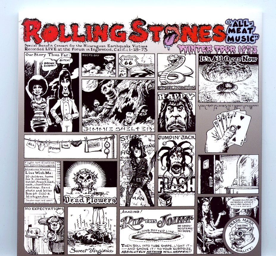THE ROLLING STONES – All Meat Music 1973 ( 2 CD SET ) ( MAYFLOWER ) ( The Forum, Inglewood, Los Angeles, CA, USA, Jan 18th, 1973 ) front cover THE ROLLING STONES - All Meat Music 1973 ( 2 CD SET ) ( MAYFLOWER ) ( The Forum, Inglewood, Los Angeles, CA, USA, Jan 18th, 1973 ) front cover