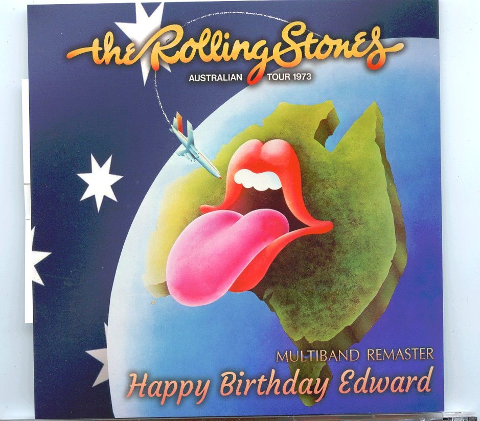 THE ROLLING STONES – Happy Birthday , Edward Multiband Remaster ( 2 cd set ) ( MAYFLOWER )( Perth Australia, Jan 24th, 1973 ) front cover THE ROLLING STONES - Happy Birthday , Edward Multiband Remaster ( 2 cd set ) ( MAYFLOWER )( Perth Australia, Jan 24th, 1973 ) front cover