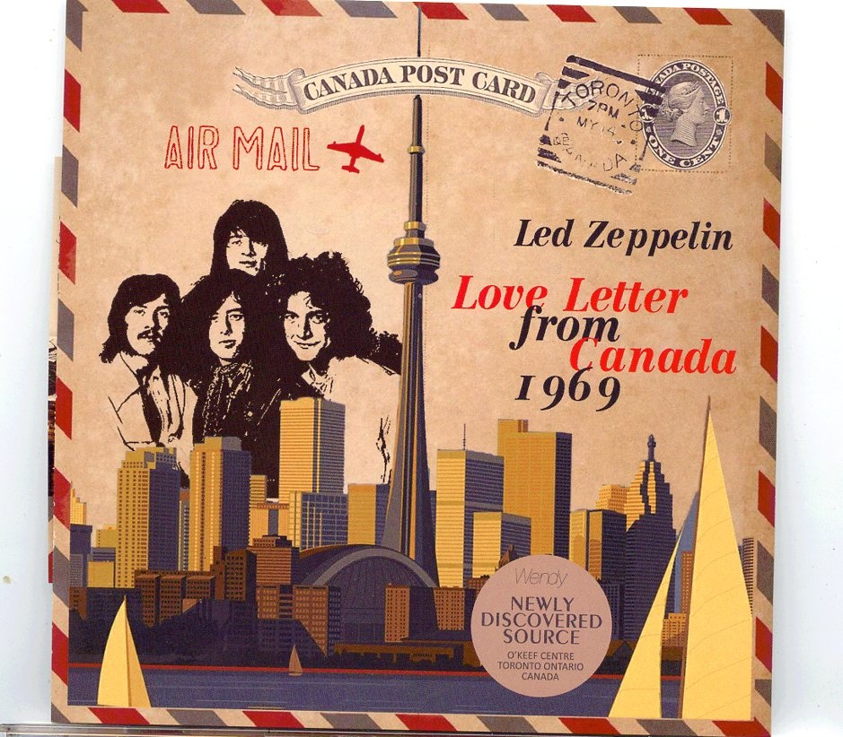 LED ZEPPELIN – Love Letter from Canada 1969 ( 2 CD SET ) ( Wendy ) ( Toronto, Canada, Nov 2nd, 1969 & West Allis, Wisconsin, USA, July 25th, 1969 ) front cover LED ZEPPELIN - Love Letter from Canada 1969 ( 2 CD SET ) ( Wendy ) ( Toronto, Canada, Nov 2nd, 1969 & West Allis, Wisconsin, USA, July 25th, 1969 ) front cover