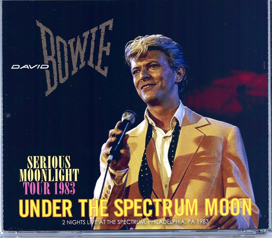 DAVID BOWIE – Under the Spectrum Moon ( 4 CD SET )( MIDNIGHT DREAMER ) ( The Spectrum, Philadelphia, July 8th & July 20th, 1983 ) front cover DAVID BOWIE - Under the Spectrum Moon ( 4 CD SET )( MIDNIGHT DREAMER ) ( The Spectrum, Philadelphia, July 8th & July 20th, 1983 ) front cover