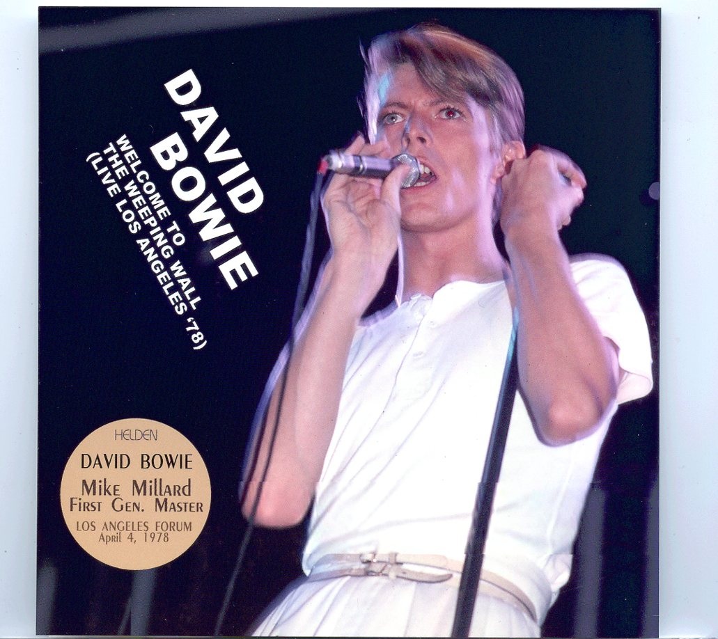 DAVID BOWIE – Welcome to the Weeping Wall ( 2 CD SET )( HELDEN ) ( Live at The Forum, Los Angeles, California, April 4th, 1978 ) front cover DAVID BOWIE - Welcome to the Weeping Wall ( 2 CD SET )( HELDEN ) ( Live at The Forum, Los Angeles, California, April 4th, 1978 ) front cover