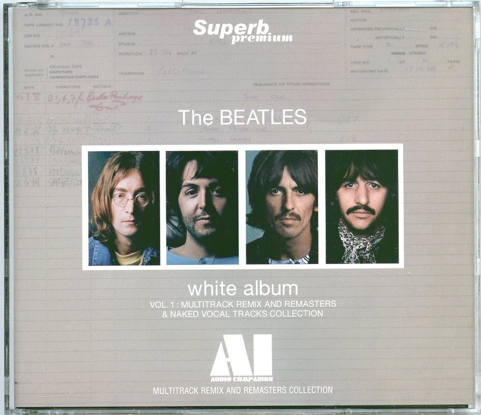 The Beatles – White Album Audio Companion Multitrack Remix And Remaster Vol. 1 ( 4 CD SET ) ( 2022 Superb Premium ) front cover The Beatles - White Album Audio Companion Multitrack Remix And Remaster Vol. 1 ( 4 CD SET ) ( 2022 Superb Premium ) front cover