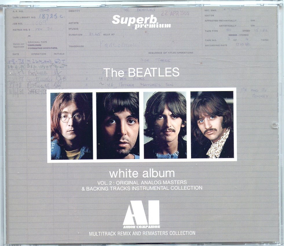 The Beatles – White Album Audio Companion Multitrack Remix And Remaster Vol. 2 ( 4 CD SET ) ( 2022 Superb Premium ) front cover The Beatles - White Album Audio Companion Multitrack Remix And Remaster Vol. 2 ( 4 CD SET ) ( 2022 Superb Premium ) front cover