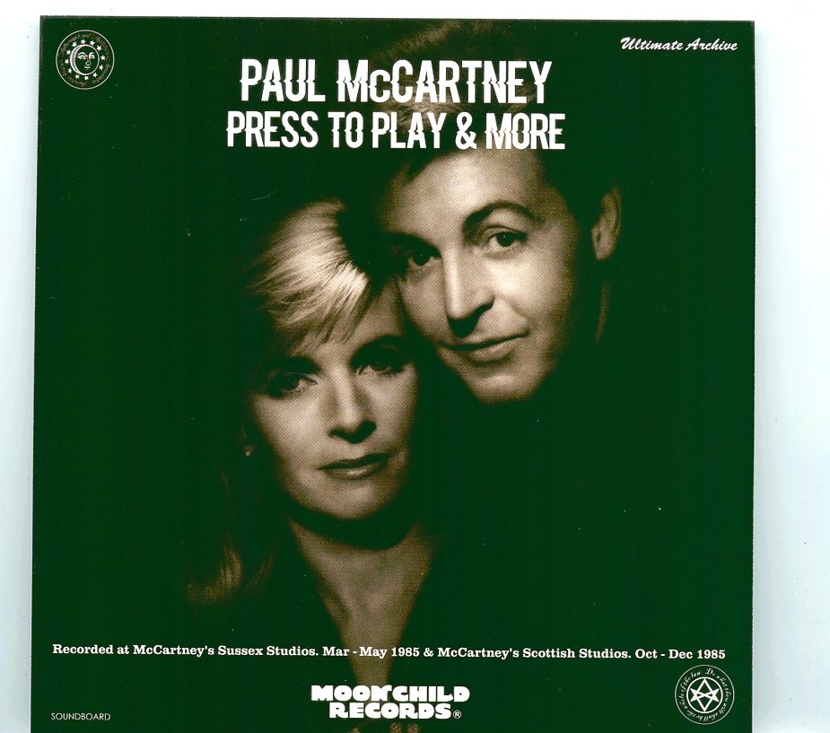 Paul McCartney – Press To Play Sessions & More ( 2 CD SET ) ( 2022 MOONCHILD ) ( McCartney Sussex Studios, 1985 ) front cover Paul McCartney - Press To Play Sessions & More ( 2 CD SET ) ( 2022 MOONCHILD ) ( McCartney Sussex Studios, 1985 ) front cover