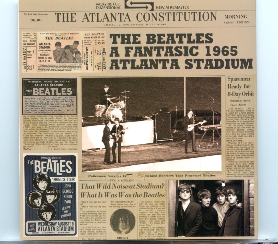 The Beatles – A Fantastic 1965 Atlanta Stadium ( Atlanta Stadium, Atlanta, Georgia, USA, Aug. 18th, 1965 )( Misterclaudel / Valkyrie ) front cover The Beatles - A Fantastic 1965 Atlanta Stadium ( Atlanta Stadium, Atlanta, Georgia, USA, Aug. 18th, 1965 )( Misterclaudel / Valkyrie ) front cover