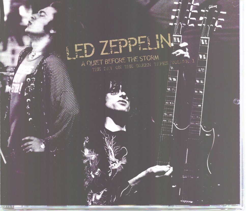 Led Zeppelin – A Quiet Before the Storm ( 5 CD SET ) ( Live at Alameda County Coliseum, Oakland, California, July 23, 1977 ) front cover Led Zeppelin - A Quiet Before the Storm ( 5 CD SET ) ( Live at Alameda County Coliseum, Oakland, California, July 23, 1977 ) front cover
