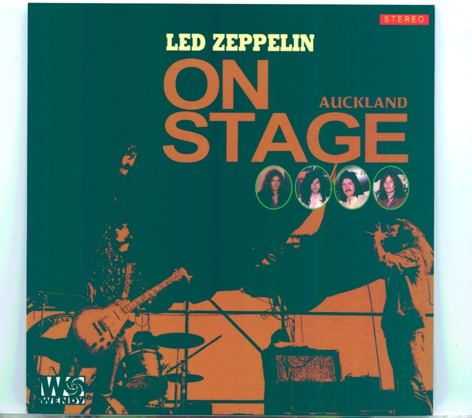 Led Zeppelin – On Stage Auckland ( 2 CD SET ) ( Wendy ) ( Western Springs Stadium, Auckland, New Zealand, February 25, 1972 ) front cover Led Zeppelin - On Stage Auckland ( 2 CD SET ) ( Wendy ) ( Western Springs Stadium, Auckland, New Zealand, February 25, 1972 ) front cover