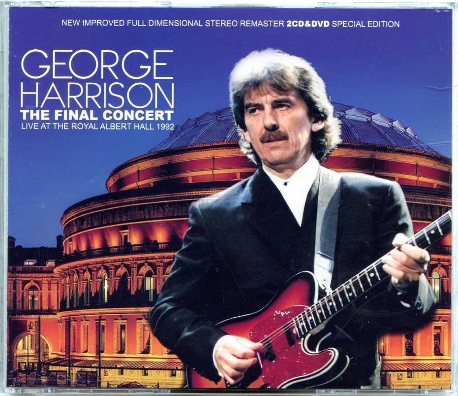 George Harrison – The Final Concert ( 2 CD – 1 DVD SET ) ( 2023 GOLDIES ) ( R.A.H.,London, UK, 1992 ) front cover George Harrison - The Final Concert ( 2 CD - 1 DVD SET ) ( 2023 GOLDIES ) ( R.A.H.,London, UK, 1992 ) front cover