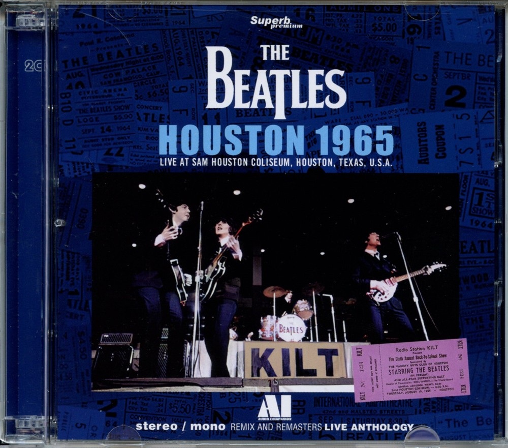 The Beatles – Houston 1965 – Live at Sam Houston Coliseum TX USA 08/19/1965 (2 CD) (Superb) front cover The Beatles - Houston 1965 - Live at Sam Houston Coliseum TX USA 08/19/1965 (2 CD) (Superb) front cover