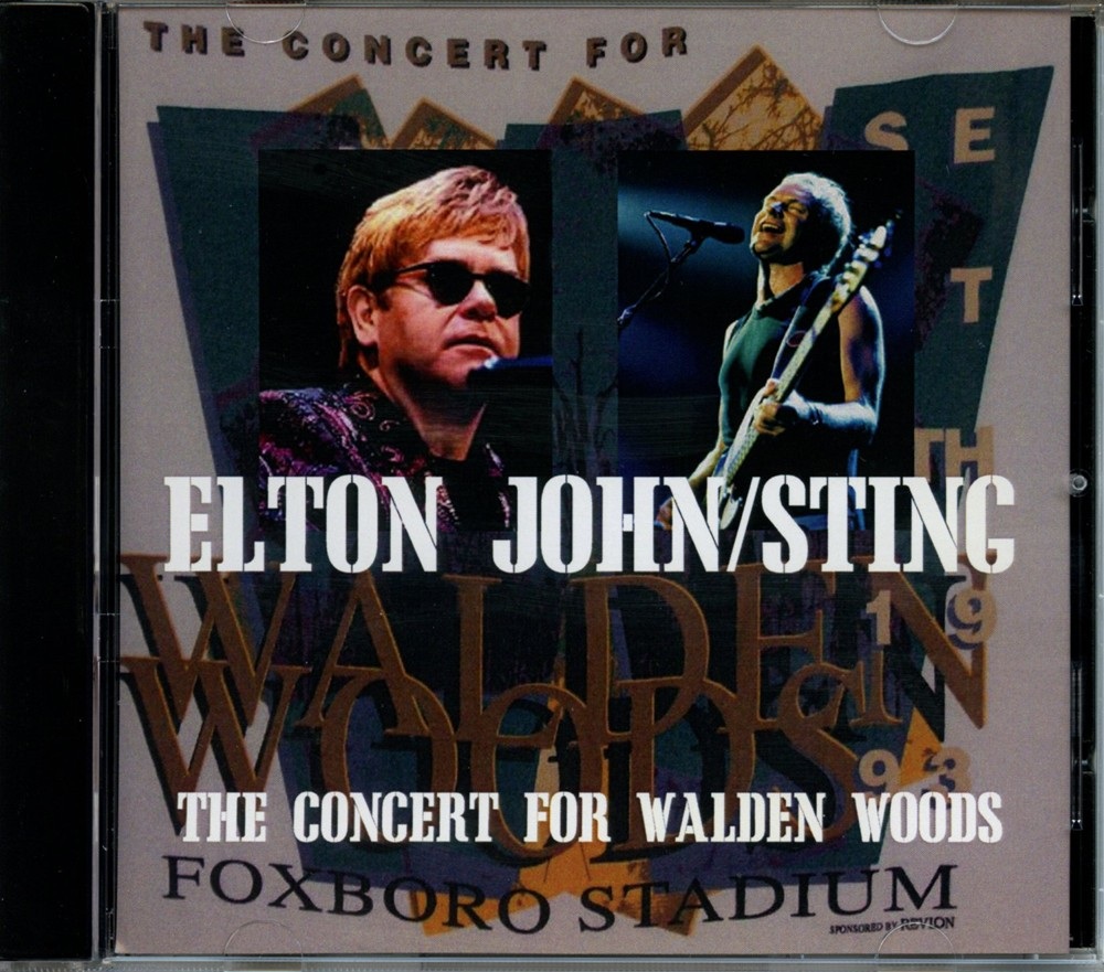 Elton John – The Concert For Walden Woods ( 1 CD ) ( Project Zip ) ( Foxboro Stadium, September 6th, 1993 ) front cover Elton John - The Concert For Walden Woods ( 1 CD ) ( Project Zip ) ( Foxboro Stadium, September 6th, 1993 ) front cover