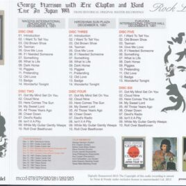 George Harrison – Rock Legends Zwei ( 6CD W/Slipcase )( Misterclaudel )(W/ E. Clapton Live Nagoya , Hiroshima , Fukuoka ’91 )