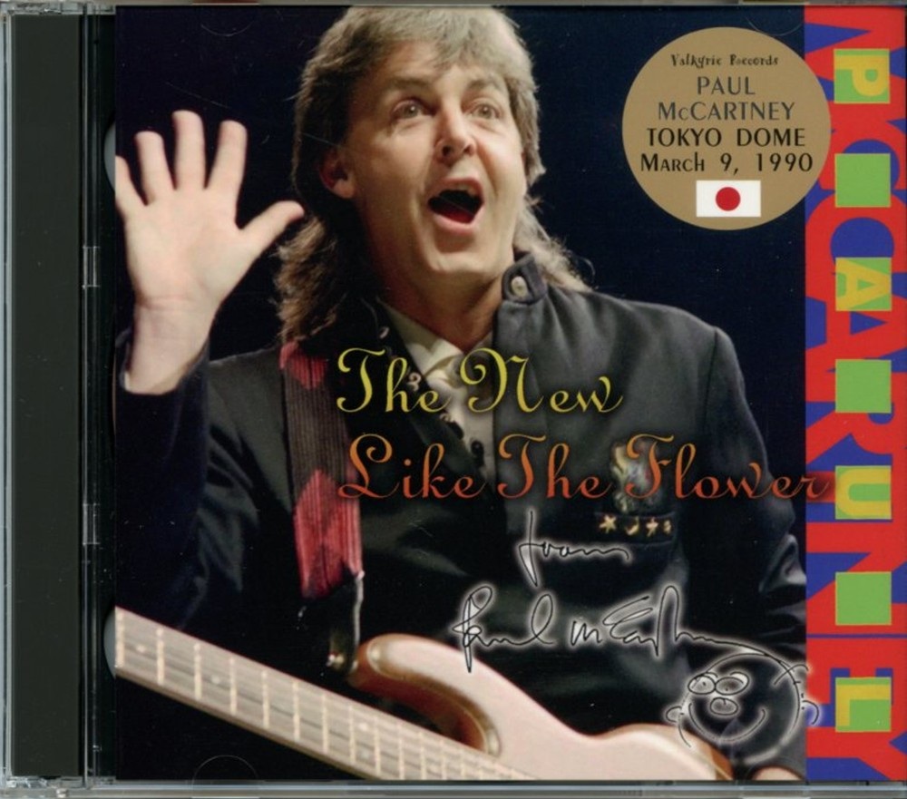 Paul McCartney – The New Like The Flower ( 2 CD SET ) ( Valkyrie ) ( Tokyo Dome, Tokyo, Japan, March 9th, 1990 ) front cover Paul McCartney - The New Like The Flower ( 2 CD SET ) ( Valkyrie ) ( Tokyo Dome, Tokyo, Japan, March 9th, 1990 ) front cover
