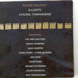 The Who - Roger Daltrey & Guests Singing Townshend ( Carnegie Hall , New York , Feb 26th , 1994 ) (2 CD) front cover