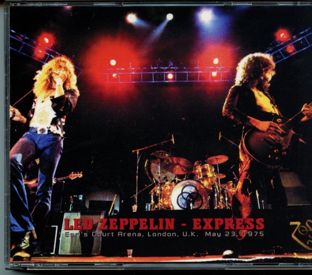 Led Zeppelin – Led Zeppelin Express ( 4 CD SET ) (Live at Earls Court Arena, London, UK, May 23rd, 1975 ) front cover Led Zeppelin - Led Zeppelin Express ( 4 CD SET ) (Live at Earls Court Arena, London, UK, May 23rd, 1975 ) front cover
