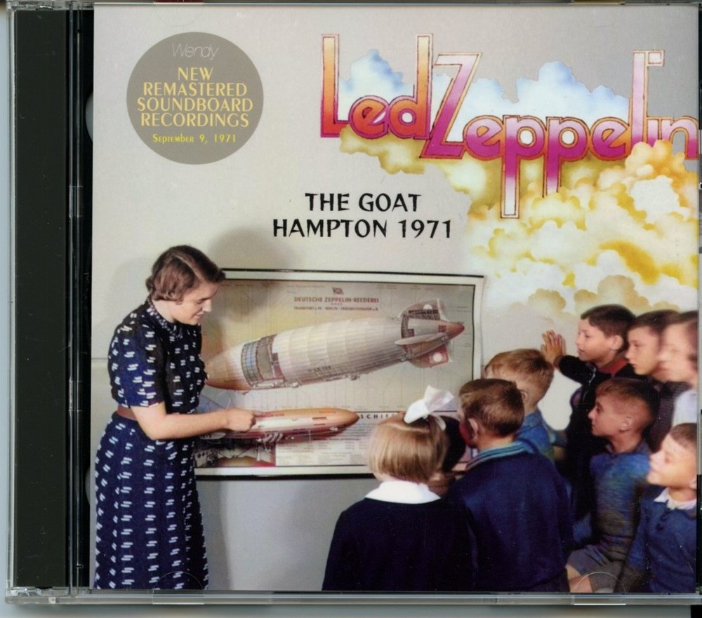 Led Zeppelin – The Goat Hampton 1971 Multiband Remaster ( 2 CD SET ) ( Wendy ) (Hampton, Virginia, USA, Sept. 9th, 1971 ) front cover Led Zeppelin - The Goat Hampton 1971 Multiband Remaster ( 2 CD SET ) ( Wendy ) (Hampton, Virginia, USA, Sept. 9th, 1971 ) front cover
