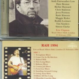 Eric Clapton – RAH 1994 ( 2 CD SET ) ( Live at Royal Albert Hall, London, UK, February 21st, 1994 )
