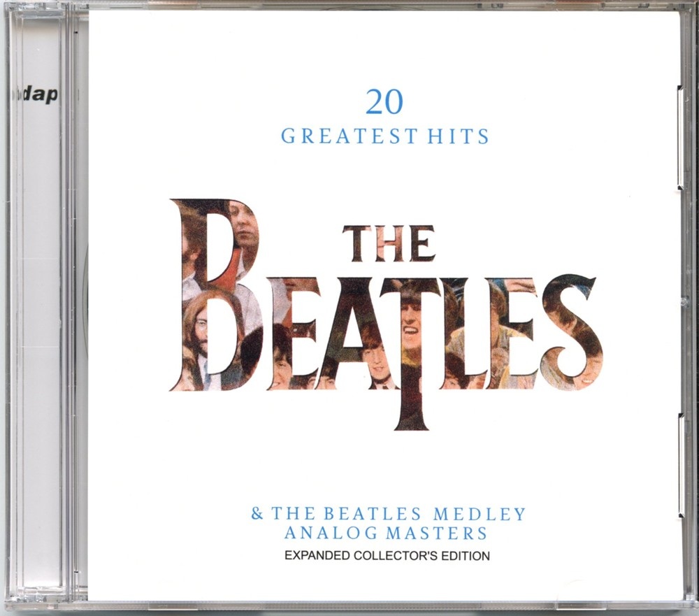 The Beatles – 20 Greatest Hits ( 2 CD SET ) ( 2023 DAP ) ( Fully Expanded Collector’s Edition ) front cover The Beatles - 20 Greatest Hits ( 2 CD SET ) ( 2023 DAP ) ( Fully Expanded Collector's Edition ) front cover