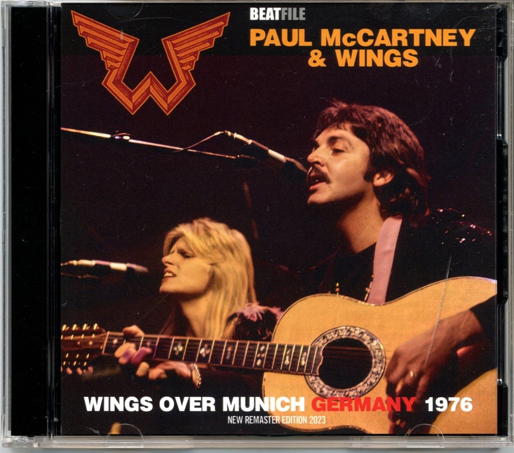 Paul McCartney – Wings Over Munich Germany 1976 ( 2 CD SET ) ( 2023 BEATFILE ) ( New 2023 Remaster Live at Olympiahalle, Munich, Germany, September 27th, 1976 ) front cover Paul McCartney - Wings Over Munich Germany 1976 ( 2 CD SET ) ( 2023 BEATFILE ) ( New 2023 Remaster Live at Olympiahalle, Munich, Germany, September 27th, 1976 ) front cover