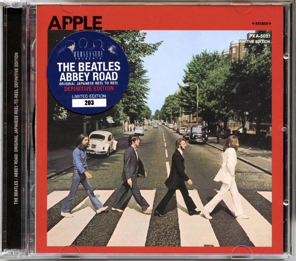 The Beatles – Abbey Road Original Japanese Reel To Reel + 1st Pressing ( 2 CD ) ( 2024 Merseyside ) front cover The Beatles - Abbey Road Original Japanese Reel To Reel + 1st Pressing ( 2 CD ) ( 2024 Merseyside ) front cover
