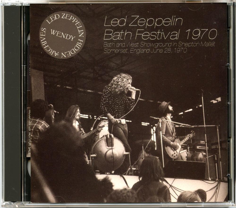 Led Zeppelin – Bath Festival 1970 ( 2 CD SET ) ( WENDY ) ( Bath And West Showground in Shepton Mallet, Somerset, England, June 28th, 1970 ) front cover Led Zeppelin - Bath Festival 1970 ( 2 CD SET ) ( WENDY ) ( Bath And West Showground in Shepton Mallet, Somerset, England, June 28th, 1970 ) front cover