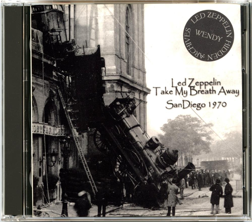 Led Zeppelin – Take My Breath Away ( 2 CD SET ) ( WENDY ) ( Sports Arena, San Diego, CA, USA, September 3rd, 1970 ) front cover Led Zeppelin - Take My Breath Away ( 2 CD SET ) ( WENDY ) ( Sports Arena, San Diego, CA, USA, September 3rd, 1970 ) front cover