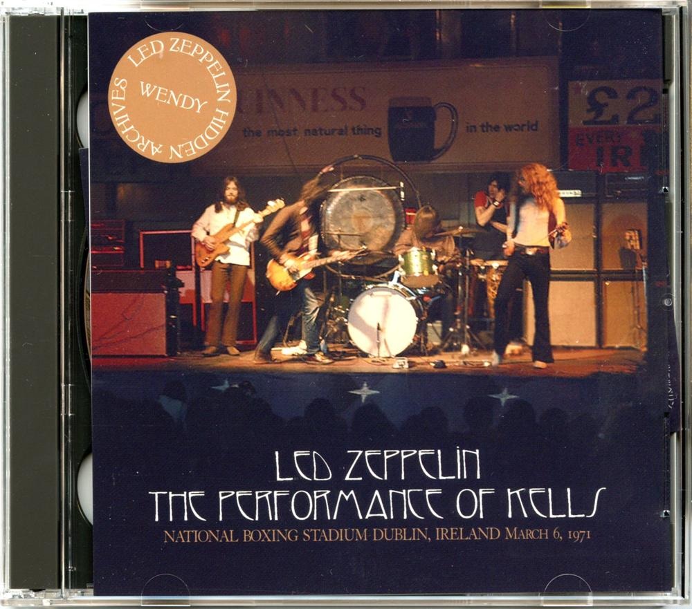 Led Zeppelin – The Performance Of Kells ( 2 CD SET ) ( WENDY ) (National Boxing Stadium, Dublin, Ireland, March 6th, 1971 ) front cover Led Zeppelin - The Performance Of Kells ( 2 CD SET ) ( WENDY ) (National Boxing Stadium, Dublin, Ireland, March 6th, 1971 ) front cover