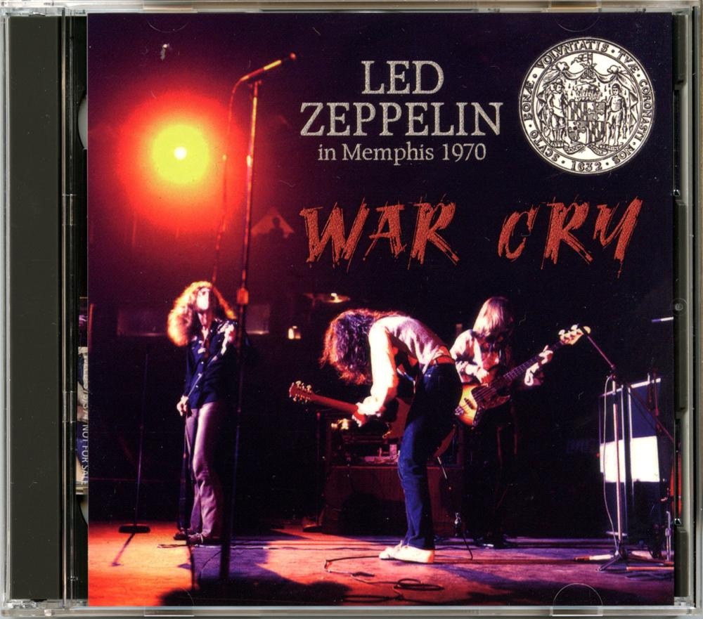 Led Zeppelin – War Cry ( 2 CD SET ) ( WENDY ) (Mid South Coliseum, Memphis, Tennessee, USA, April 17th, 1970 ) front cover Led Zeppelin - War Cry ( 2 CD SET ) ( WENDY ) (Mid South Coliseum, Memphis, Tennessee, USA, April 17th, 1970 ) front cover