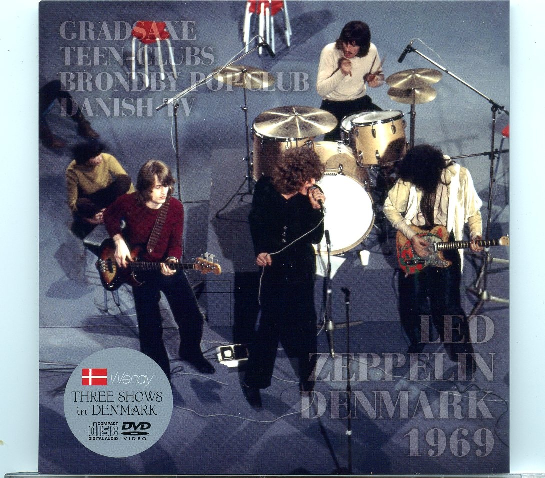 Led Zeppelin – Denmark 1969 ( 1 CD + 1 DVD SET ) ( Wendy )( Gladsake and Norregard, Denmark, March 15th, 1969 ) front cover Led Zeppelin - Denmark 1969 ( 1 CD + 1 DVD SET ) ( Wendy )( Gladsake and Norregard, Denmark, March 15th, 1969 ) front cover