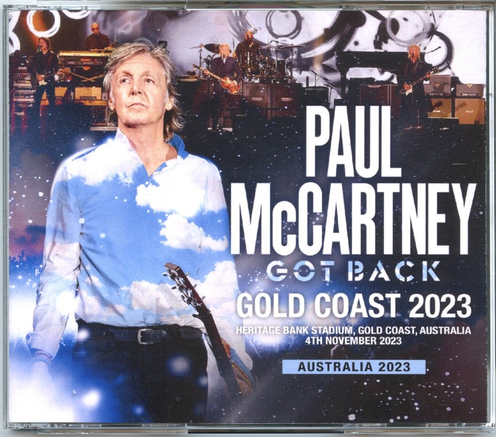 PAUL McCARTNEY – Got Back Gold Coast 2023 ( 3 CD SET ) ( UXBRIDGE ) ( Heritage Bank Stadium, Gold Coast, Australia, November 4th, 2023 ) front cover PAUL McCARTNEY - Got Back Gold Coast 2023 ( 3 CD SET ) ( UXBRIDGE ) ( Heritage Bank Stadium, Gold Coast, Australia, November 4th, 2023 ) front cover
