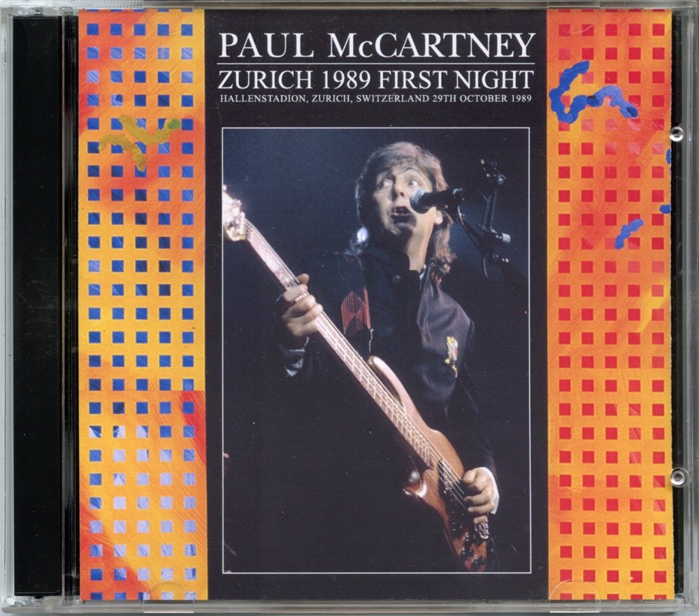 PAUL McCARTNEY – Zurich 1989 First Night ( 2 CD SET ) ( Hallenstadion, Zurich, Switzerland, October 29th, 1989 ) front cover PAUL McCARTNEY - Zurich 1989 First Night ( 2 CD SET ) ( Hallenstadion, Zurich, Switzerland, October 29th, 1989 ) front cover