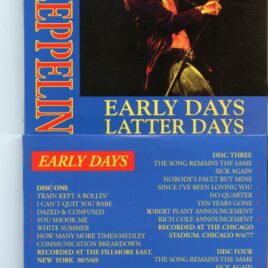 Led Zeppelin – Early Days, Latter Days ( 4 CD SET ) ( Pittsburgh, PA, USA, July 24th, 1973 & Cincinnati, Ohiao, USA, April 19th, 1977 )