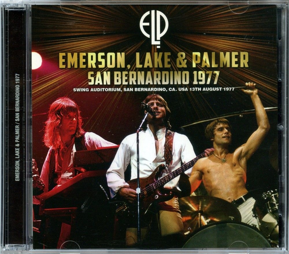 EMERSON, LAKE & PALMER – San bernardino 1977 ( 2 CD SET ) ( VIRTUOSO ) ( Swing Auditorium, San Bernardino , CA, USA, August 13th, 1977 ) front cover EMERSON, LAKE & PALMER - San bernardino 1977 ( 2 CD SET ) ( VIRTUOSO ) ( Swing Auditorium, San Bernardino , CA, USA, August 13th, 1977 ) front cover