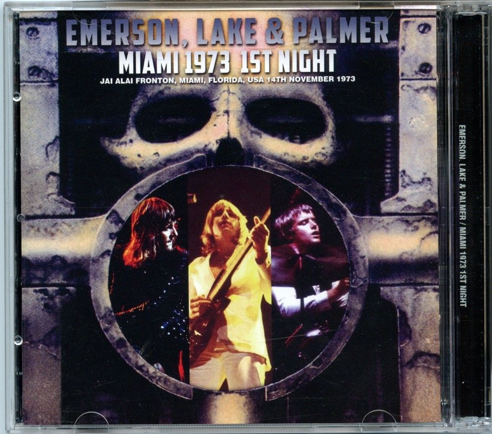 EMERSON, LAKE & PALMER – Miami 1973 First Night ( 2 CD SET ) ( VIRTUOSO ) ( Jai Alai Fronton, Miami, FL, USA, November 14th, 1973 ) front cover EMERSON, LAKE & PALMER - Miami 1973 First Night ( 2 CD SET ) ( VIRTUOSO ) ( Jai Alai Fronton, Miami, FL, USA, November 14th, 1973 ) front cover