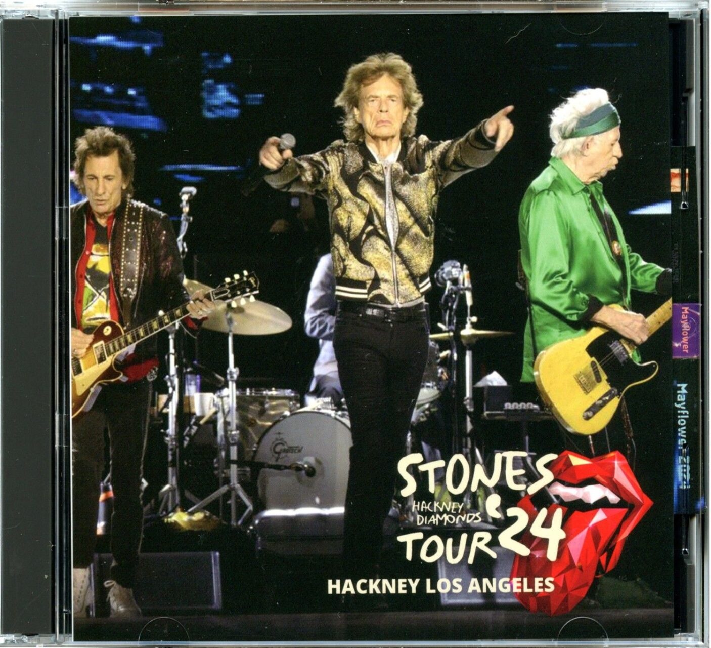 The Rolling Stones – Hackney Los Angeles 2024 ( 2 CD SET ) ( MAYFLOWER ) ( Sofi Stadium, Inglewood, Los Angels, CA, USA, July 10th, 2024 ) front cover The Rolling Stones - Hackney Los Angeles 2024 ( 2 CD SET ) ( MAYFLOWER ) ( Sofi Stadium, Inglewood, Los Angels, CA, USA, July 10th, 2024 ) front cover