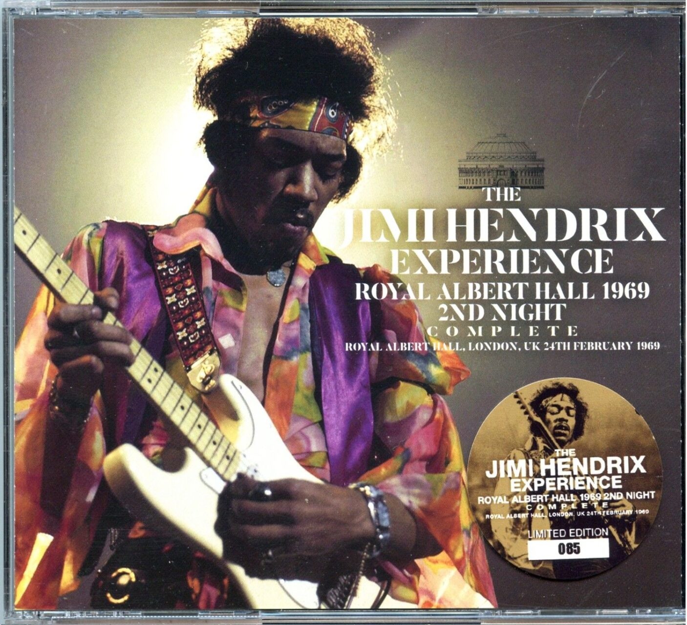 JIMI HENDRIX – Royal Albert Hall 1969 2nd Night Complete ( 3 CD SET ) ( Soundboard From R.A.H. London, UK, February 24th, 1969 ) front cover JIMI HENDRIX - Royal Albert Hall 1969 2nd Night Complete ( 3 CD SET ) ( Soundboard From R.A.H. London, UK, February 24th, 1969 ) front cover