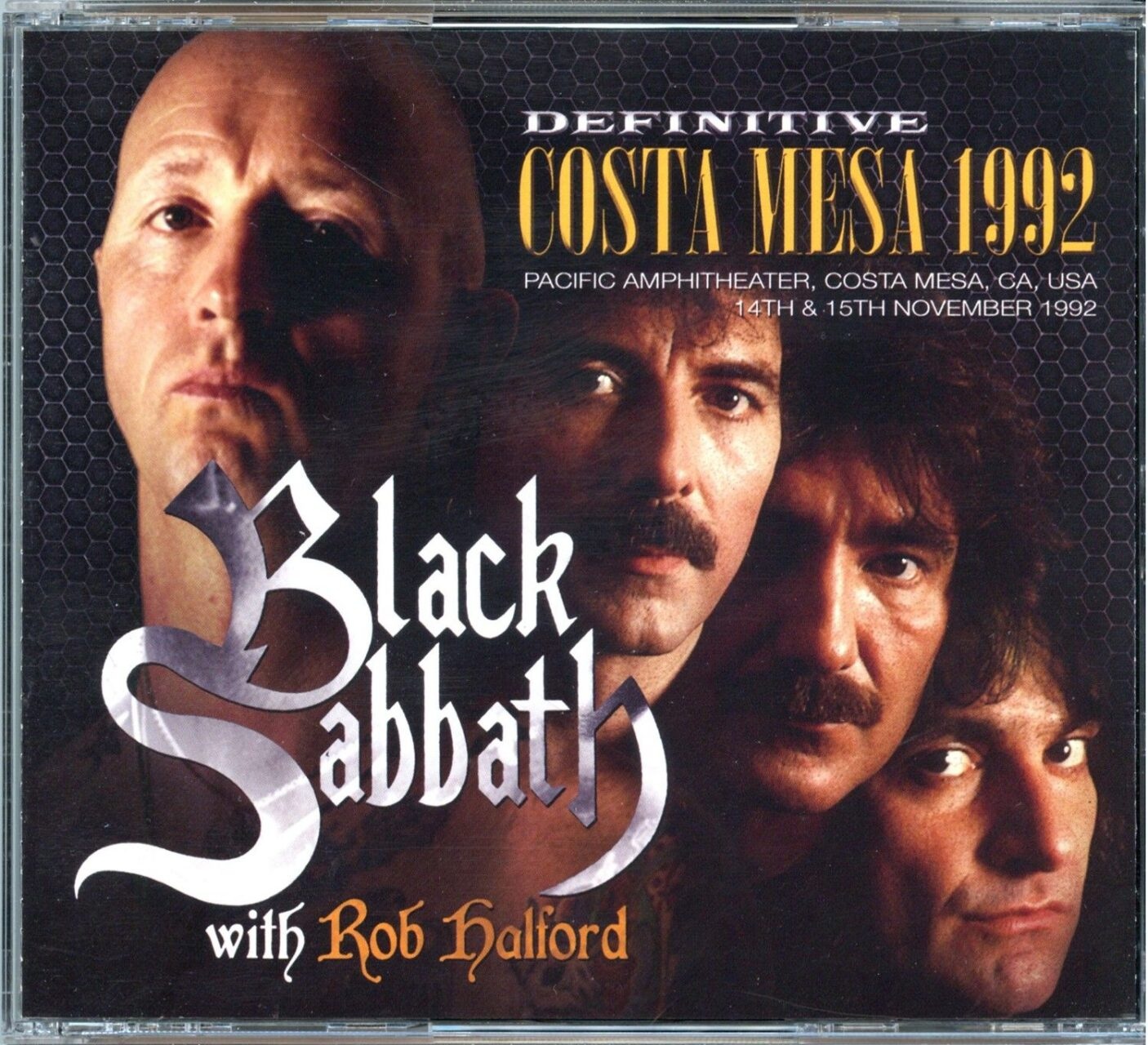 Black Sabbath – Costa Mesa 1992 ( 3 CD SET ) ( With Rob Halford Pacific Amphitheater, Costa Mesa, CA, USA, November 14th & 15th , 1992 ) front cover Black Sabbath - Costa Mesa 1992 ( 3 CD SET ) ( With Rob Halford Pacific Amphitheater, Costa Mesa, CA, USA, November 14th & 15th , 1992 ) front cover