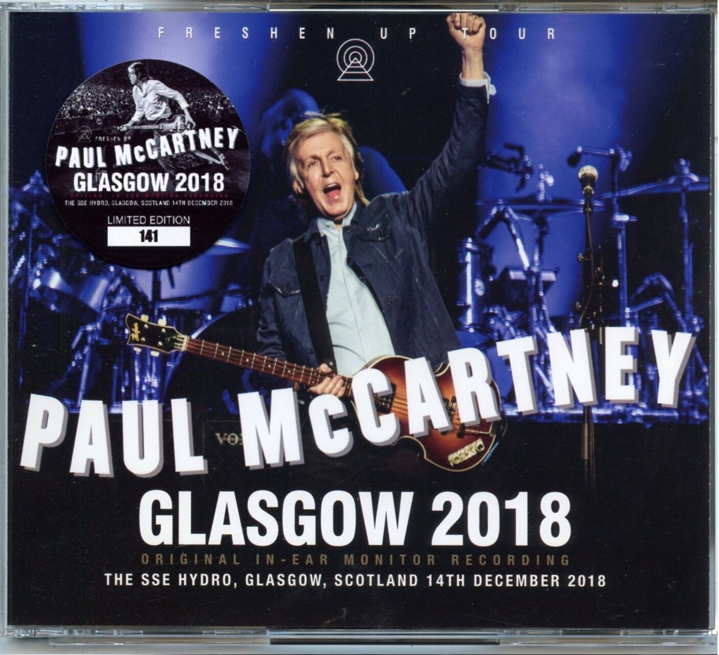 Paul McCartney – Glasgow 2018 ( 4 CD SET ) ( The SSE Hydro, Glasgow, Scotland, Dcember 14th, 2018 ) front cover Paul McCartney - Glasgow 2018 ( 4 CD SET ) ( The SSE Hydro, Glasgow, Scotland, Dcember 14th, 2018 ) front cover
