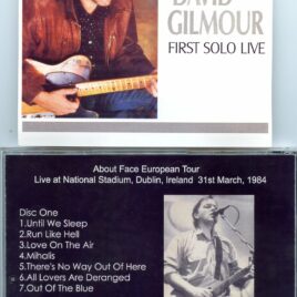 David Gilmour – First Solo Live ( 2 CD SET ) ( About Face European Tour , Live at National Stadium, Dublin, Ireland, March 31st, 1984 )