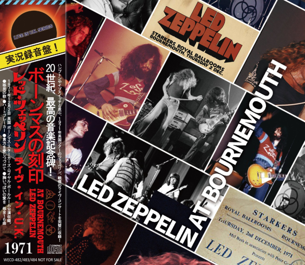 Led Zeppelin – At Bournemouth ( 3 CD SET ) ( 2025 WENDY ) ( Live at Starskers Royal Ballroom, Bournemouth, UK, December 2nd, 1971 ) front cover Led Zeppelin - At Bournemouth ( 3 CD SET ) ( 2025 WENDY ) ( Live at Starskers Royal Ballroom, Bournemouth, UK, December 2nd, 1971 ) front cover