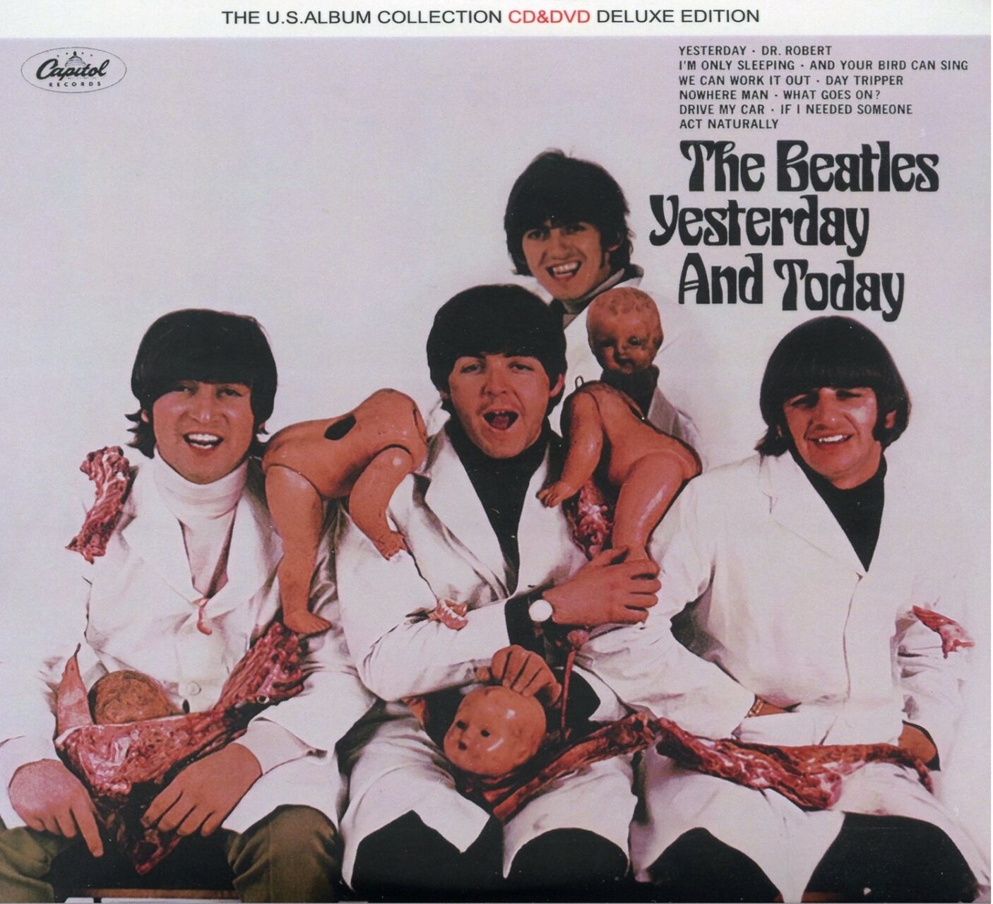 THE BEATLES – Yesterday And Today Deluxe Collection ( 2 CD-1 DVD ) ( 2025 BMI ) ( Butcher And Trunk Cover Versions, Mono And Stereo, US and UK Mixes plus 8 Track Tapes and more ) front cover THE BEATLES - Yesterday And Today Deluxe Collection ( 2 CD-1 DVD ) ( 2025 BMI ) ( Butcher And Trunk Cover Versions, Mono And Stereo, US and UK Mixes plus 8 Track Tapes and more ) front cover