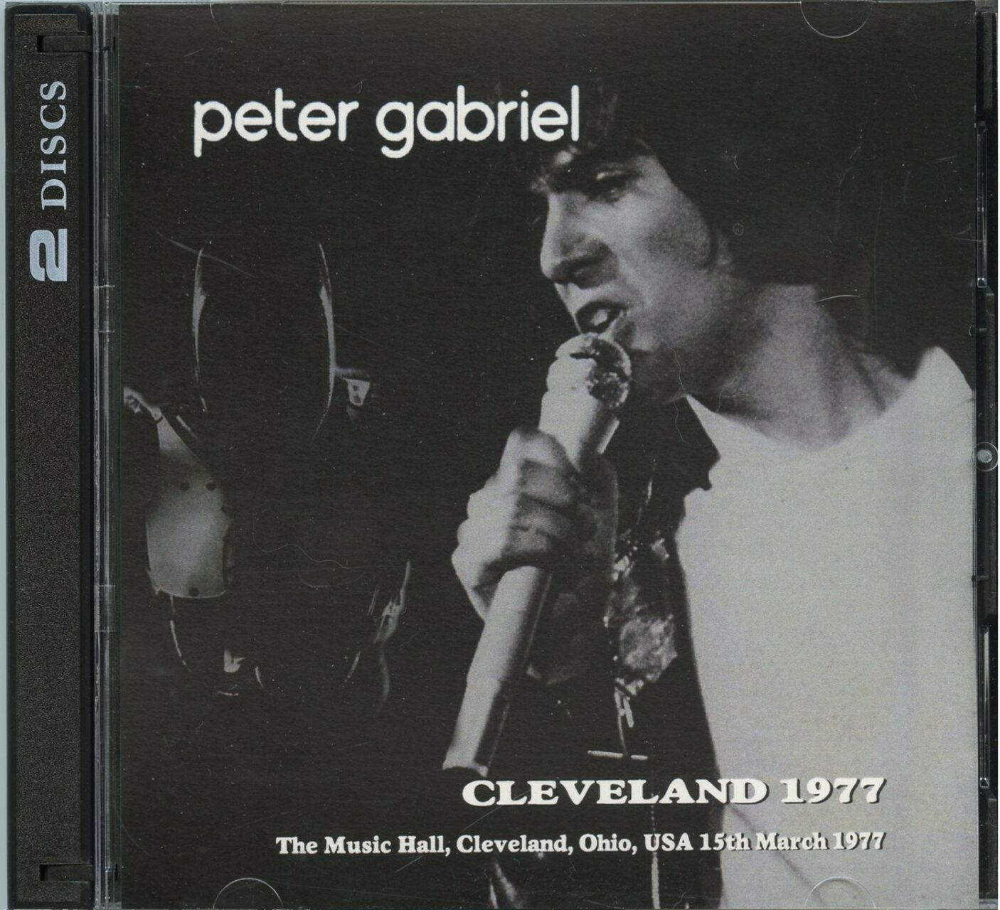 Genesis Peter Gabriel – Cleveland 1977 ( 2 CD ) ( Sirene ) ( Music Hall, Cleveland, Ohio, USA, March 15th, 1977 ) front cover Genesis Peter Gabriel - Cleveland 1977 ( 2 CD ) ( Sirene ) ( Music Hall, Cleveland, Ohio, USA, March 15th, 1977 ) front cover