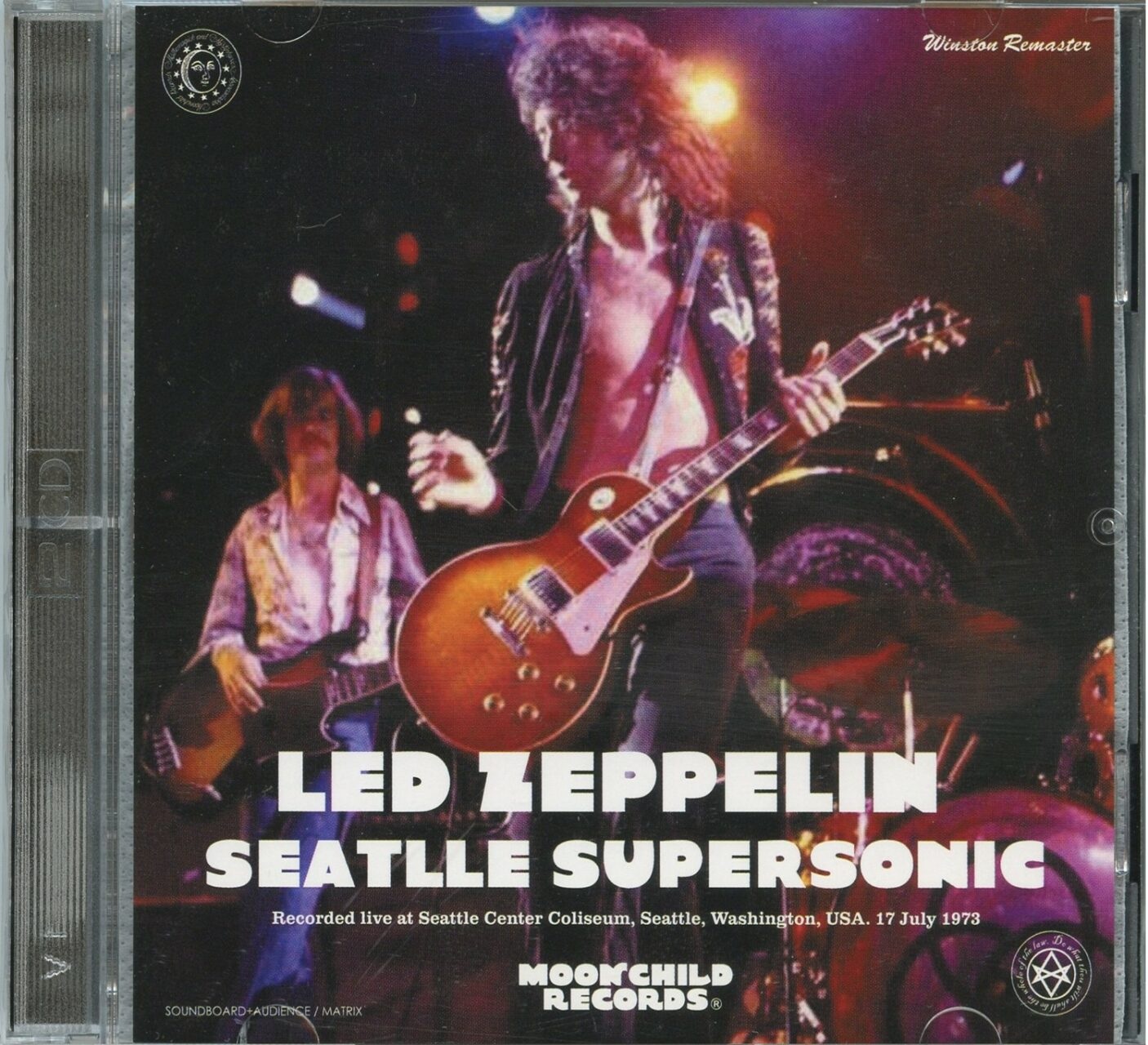 LED ZEPPELIN – Seattle Supersonic ( 3 CD SET )( MOONCHILD ) ( Seattle Center Coliseum, Seattle, WA, USA, July 17th, 1973 ) front cover LED ZEPPELIN - Seattle Supersonic ( 3 CD SET )( MOONCHILD ) ( Seattle Center Coliseum, Seattle, WA, USA, July 17th, 1973 ) front cover