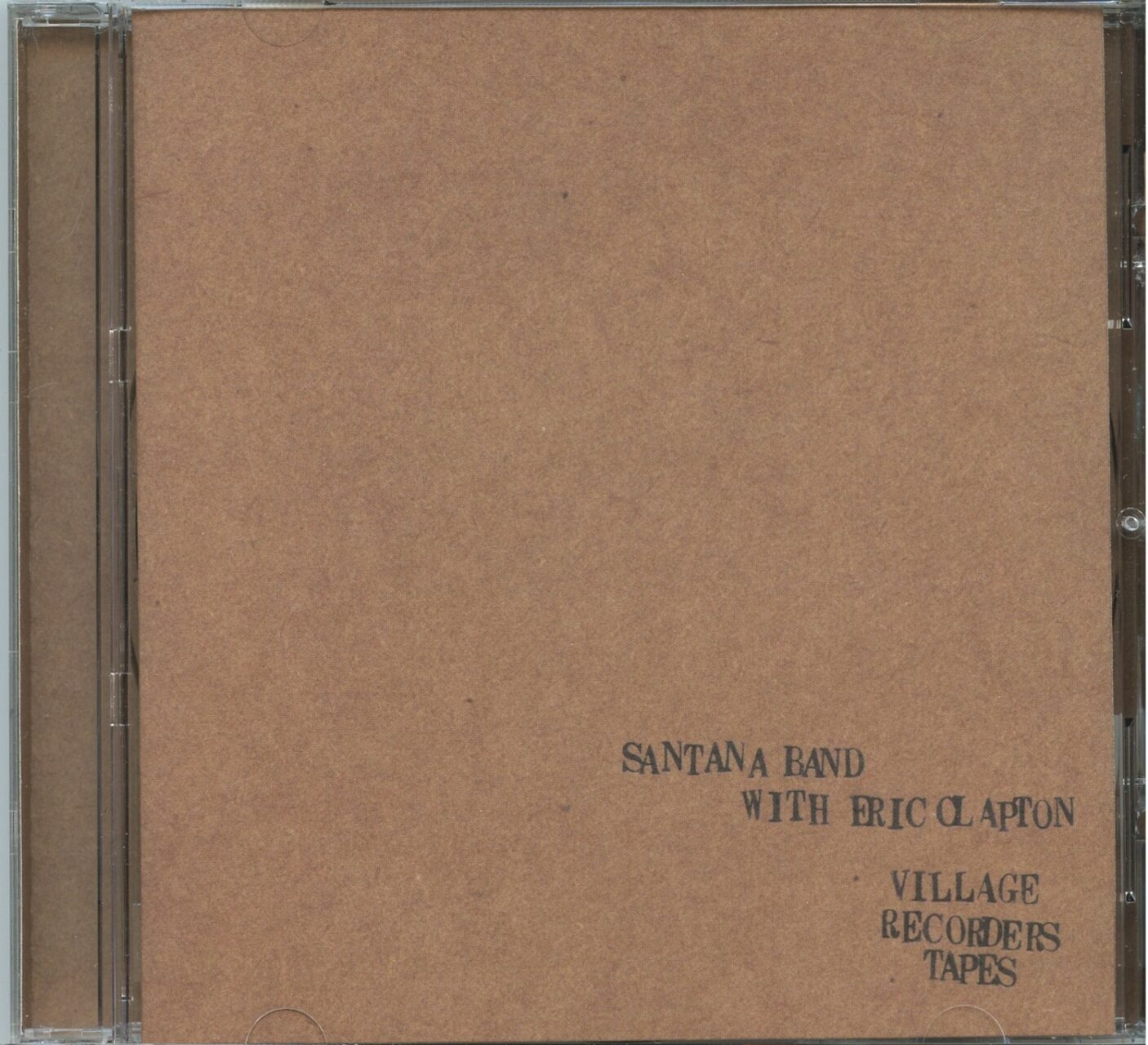 ERIC CLAPTON with SANTANA – Village Recording Tapes ( Village Recorder Studio, San Francisco, CA, October 18, 1970, soundboard. ) front cover ERIC CLAPTON with SANTANA - Village Recording Tapes ( Village Recorder Studio, San Francisco, CA, October 18, 1970, soundboard. ) front cover