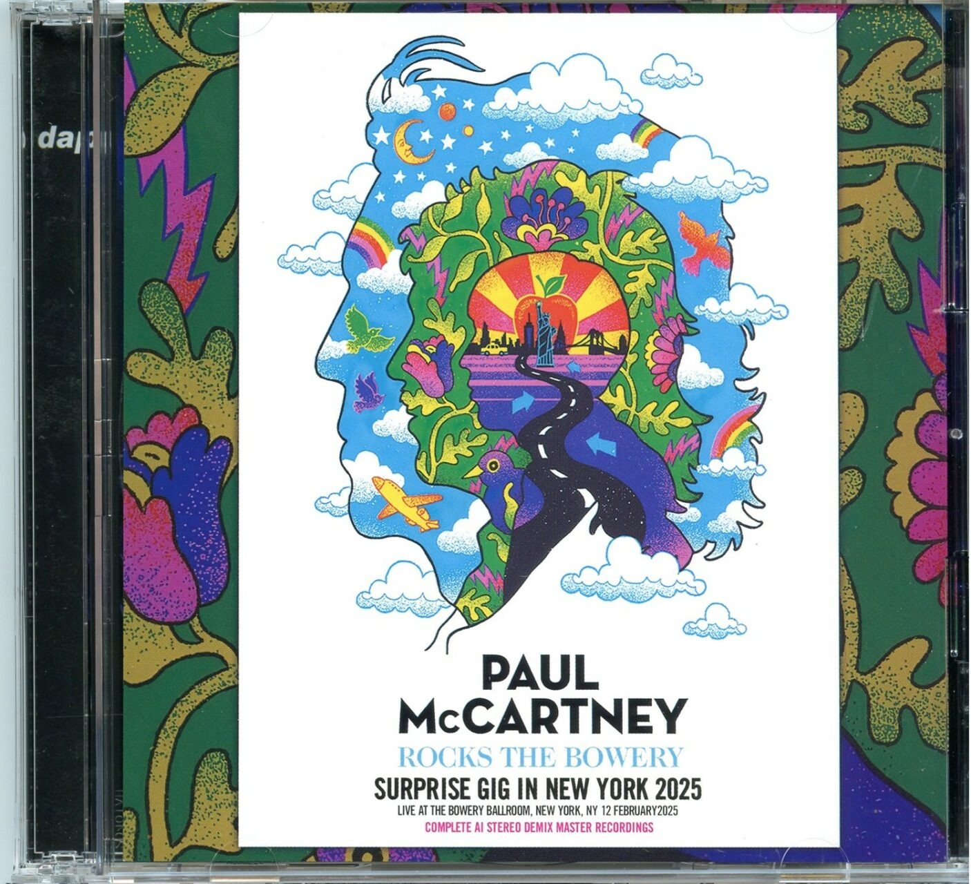 Paul McCartney – Rocks The Bowery Surprise Gig In New York 2025 ( 2 CD SET ) ( DAP ) ( Bowery Ballroom, New York, USA, February 12th, 2025 ) front cover Paul McCartney - Rocks The Bowery Surprise Gig In New York 2025 ( 2 CD SET ) ( DAP ) ( Bowery Ballroom, New York, USA, February 12th, 2025 ) front cover