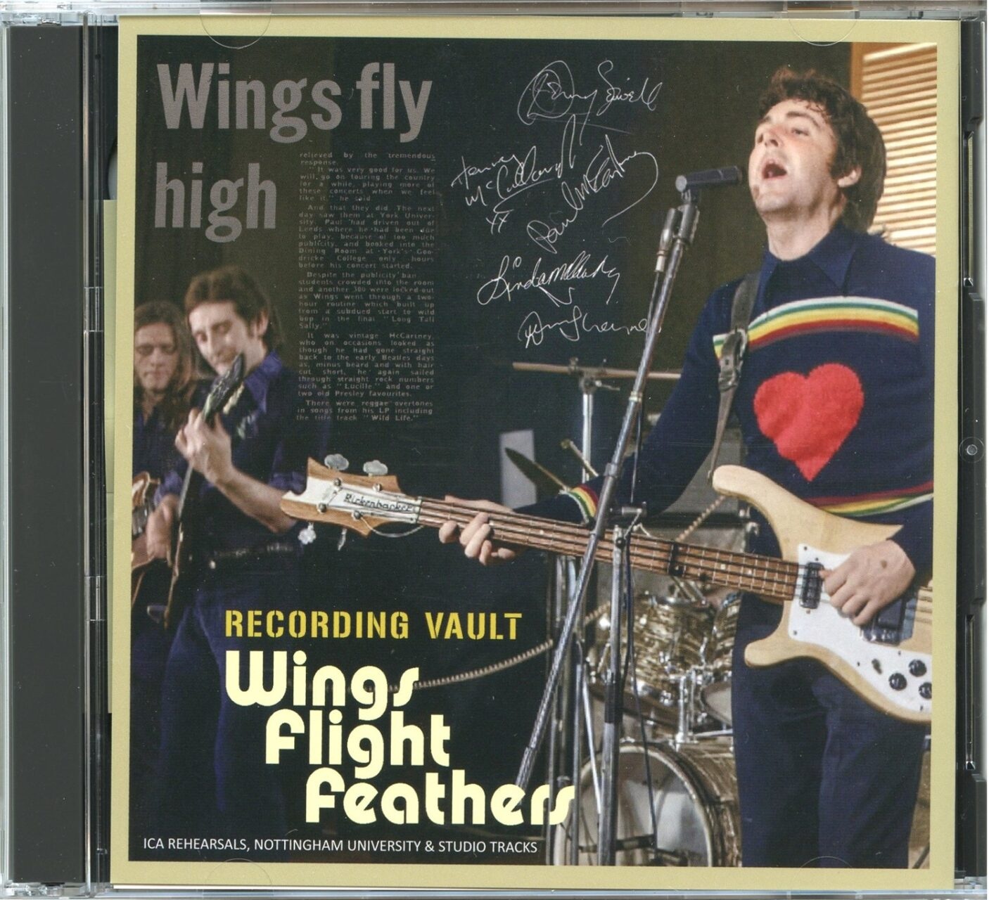 PAUL McCARTNEY - Recording Vault Wings Flight Feathers ( 2 CD SET ) ( Misterclaudel ) ( Emi Studios 1971, ICA London Rehearsals Feb 1st 1972, Nottingham 1972, plus Immersive Multi tracks ) front cover