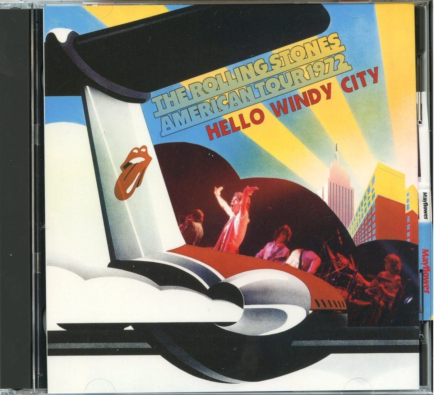 THE ROLLING STONES – Hello Windy City ( 2 CD ) ( MAYFLOWER ) ( International Amphitheater, Chicago, IL, USA, June 19th and 20th, 1972 ) front cover THE ROLLING STONES - Hello Windy City ( 2 CD ) ( MAYFLOWER ) ( International Amphitheater, Chicago, IL, USA, June 19th and 20th, 1972 ) front cover