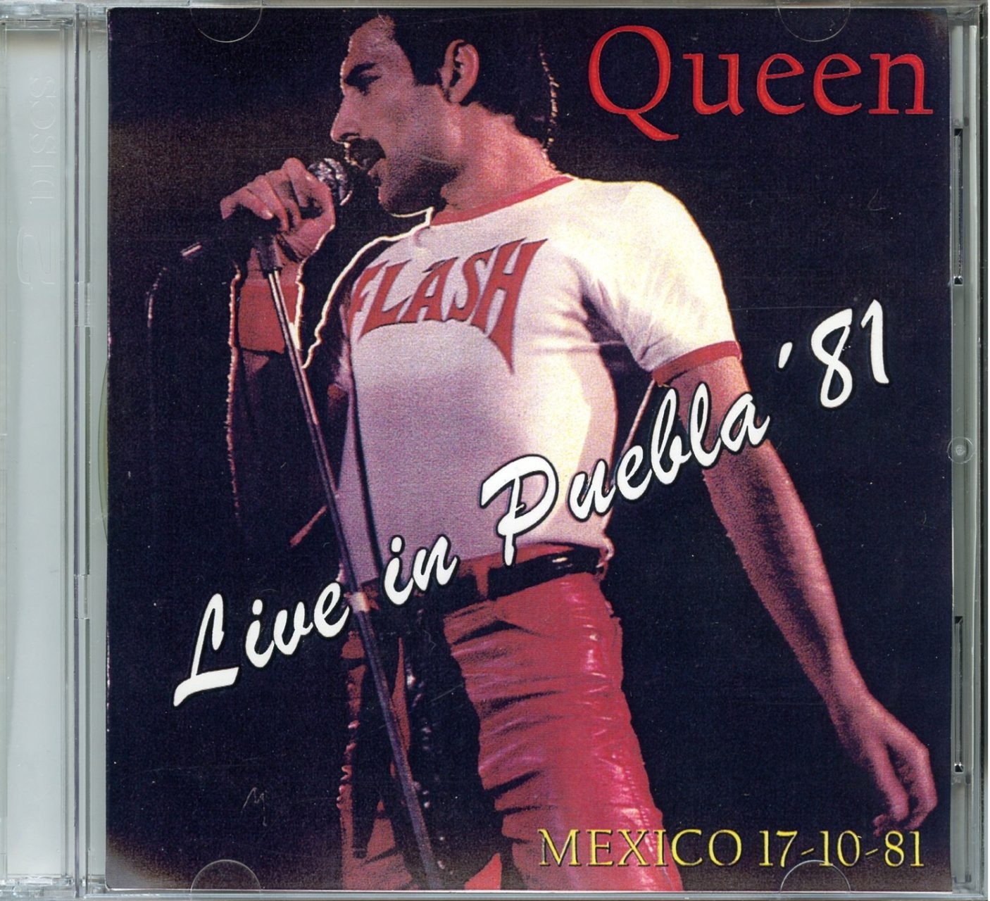 QUEEN – Live In Puebla ’81 ( 2 CD SET ) ( Puebla, Mexico, October 17th, 1981 ) front cover QUEEN - Live In Puebla '81 ( 2 CD SET ) ( Puebla, Mexico, October 17th, 1981 ) front cover