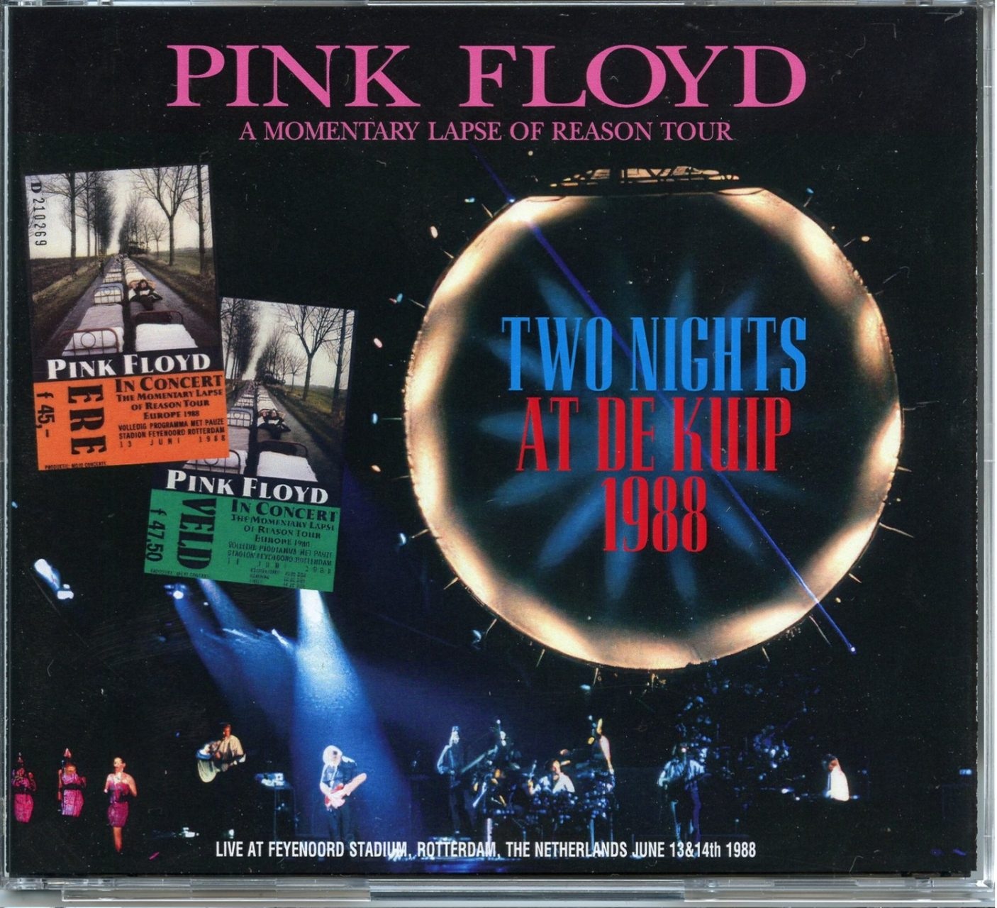 PINK FLOYD – Two Nights At The Kuip 1988 ( 4 CD SET ) ( GALAXY ) ( Feyenoord Stadium, Rotterdam, The Netherlands, June 13th and 14th , 1988 ) front cover PINK FLOYD - Two Nights At The Kuip 1988 ( 4 CD SET ) ( GALAXY ) ( Feyenoord Stadium, Rotterdam, The Netherlands, June 13th and 14th , 1988 ) front cover